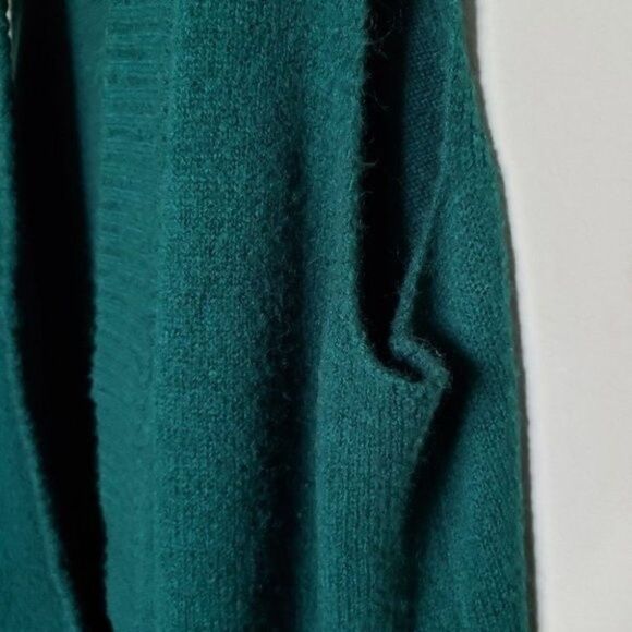 Roaman's green open front long cardigan vest size M - Picture 7 of 12
